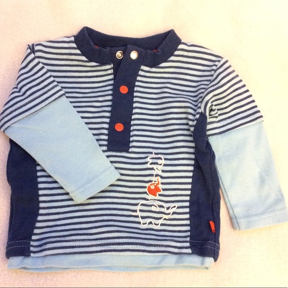 Petit Lem striped 100% cotton baby sweater 3M - Picture 2 of 6